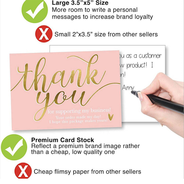 50st Tackkort Stand By Me Small Business Card - stock