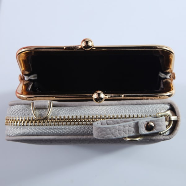 Mobilväska Plånbok Korthållare Väska med axelrem - korkea laatu light pink