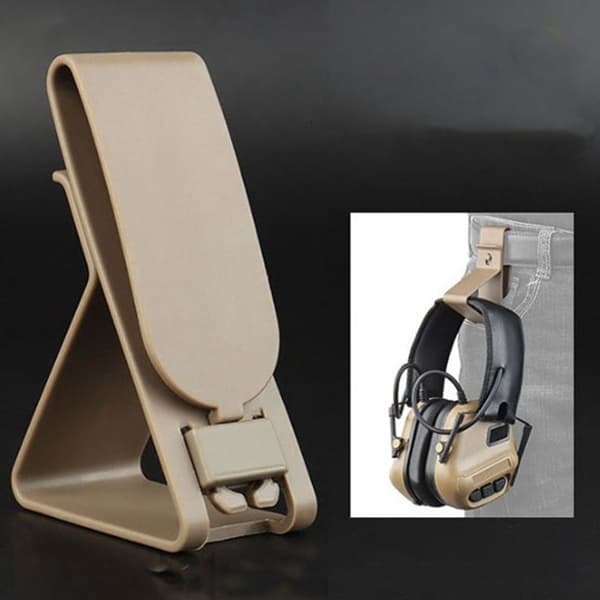 Tactical Headset Hook Headphone Hanger Solki MUSTA - varastossa Black