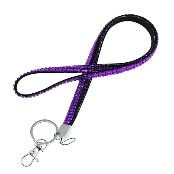 Bling Crystal Lanyard Rhinestone ID Lanyard LILA - high quality purple