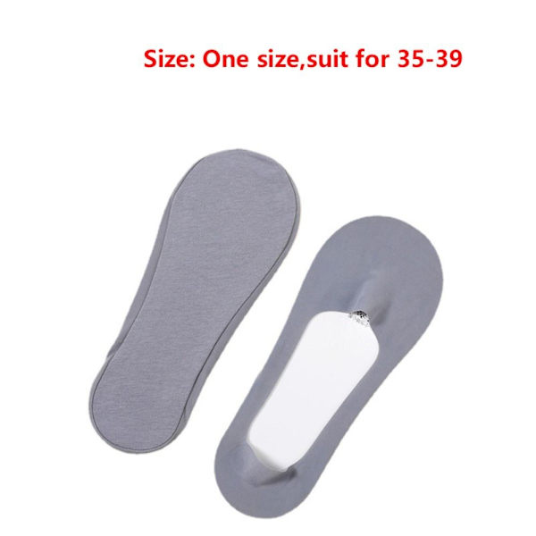 5 Par Silk Invisible Socks Ankel Båtstrumpor Halkfri - stock