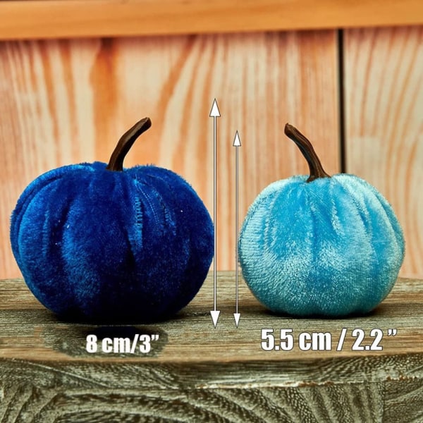 4st Fake Pumpkin Halloween Dekoration LAKE BLUE - stock lake blue