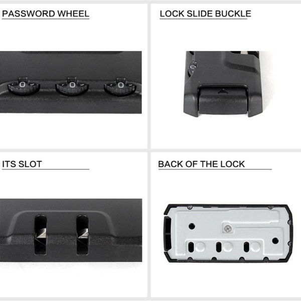 3-siffrigt kombinationslås Lösenordslås Resväska Bagagekodad - on stock
