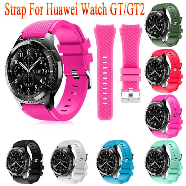 För Huawei Watch GT/GT2 Watch Band Silikonband 22mm Rem RÖD - spot sales red