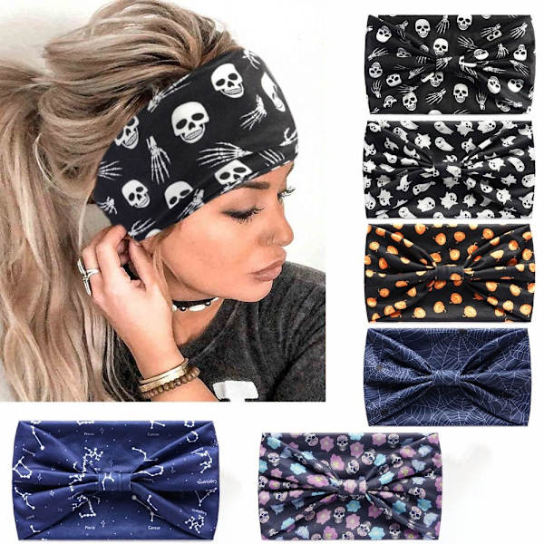 2 kpl Halloween Sweat Headband Pumpkin Leveälierinen otsapanta - varastossa 3