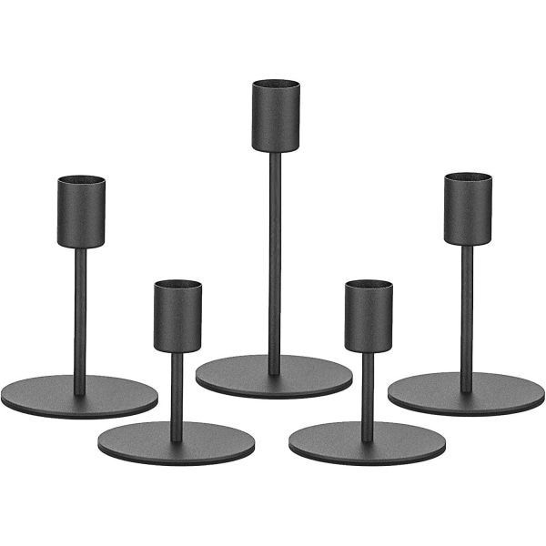 Kartiokynttilä Mustat kynttilänjalat, halkaisija 5 - 0,8" - varastossa