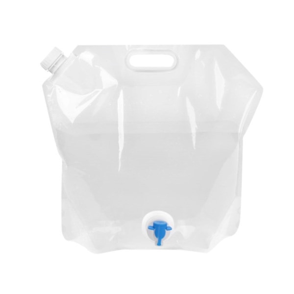Utomhus Bärbar vattenpåse i plast med hopfällbar behållare - on stock White 10L With faucet