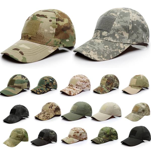 Män Camo Tactical Operator Baseball Hat Outdoor Peaked Cap - on stock Black - Python Print
