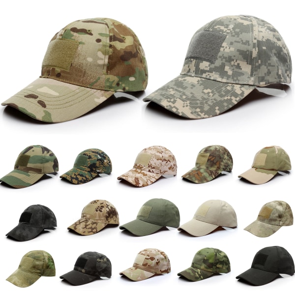 Miesten Camo Tactical Operator Baseball Hat Outdoor Peaked Cap - spot-myynti Grey - Digital Camo