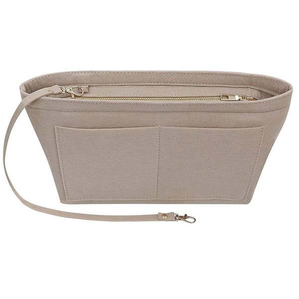 Filt Insert Bag Make up Organizer KHAKI - stock khaki