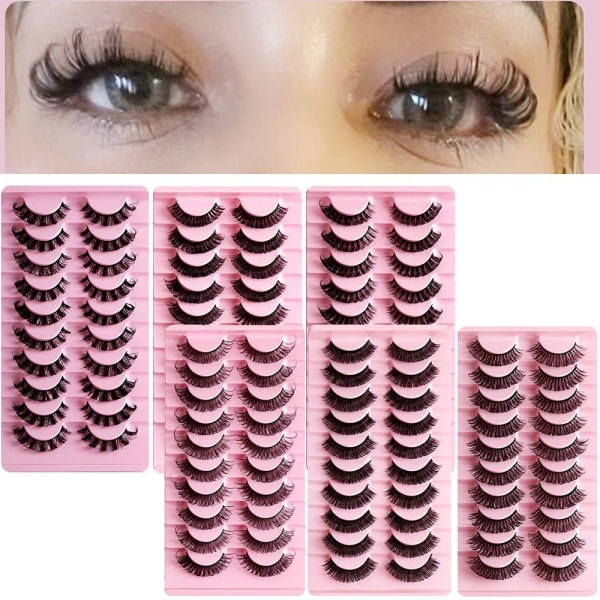 10Pairs Lashes DD Curl Russian Volume Mink Hair tekoripset - spot sales