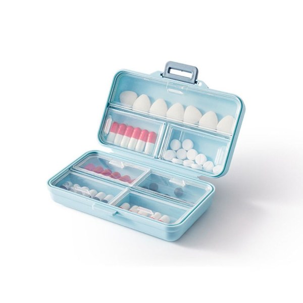 Pill Box Pill Case BLÅ LL - high quality Blue L-L