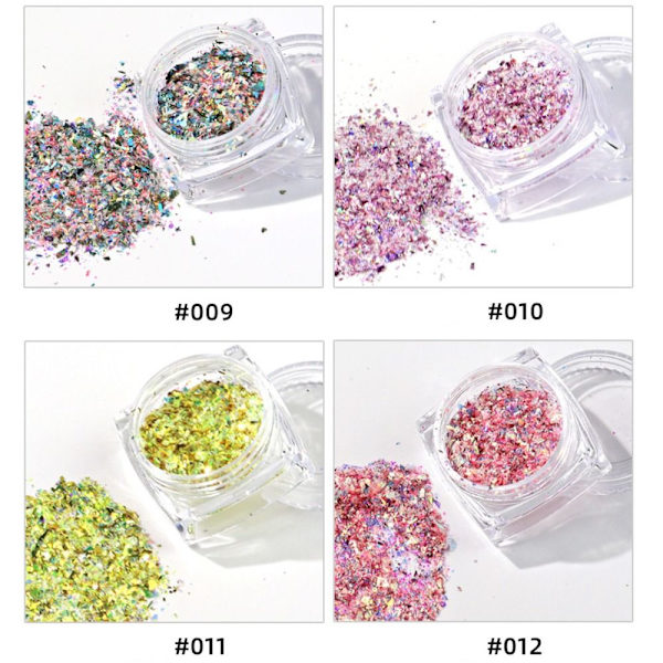 Nagelpaljetter Nagelglitter Glittrande Nagelflingor - high quality