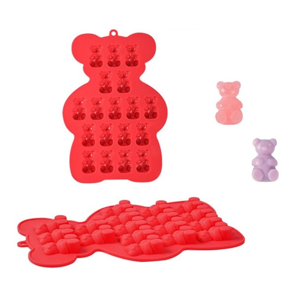 Gummy Bear Form blir socker ROSA - on stock pink