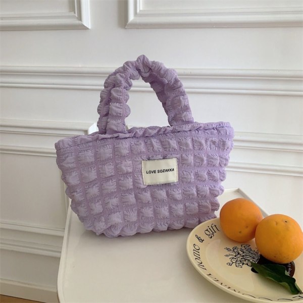 Pieni kangaskassi Shopper-laukku VAALEAPUOLIA - spot-myynti Light Purple