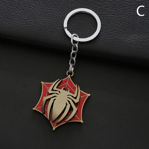 Spider-Man Zinklegering Roterbar Nyckelring Skolväska Ryggsäck Orn - high quality C