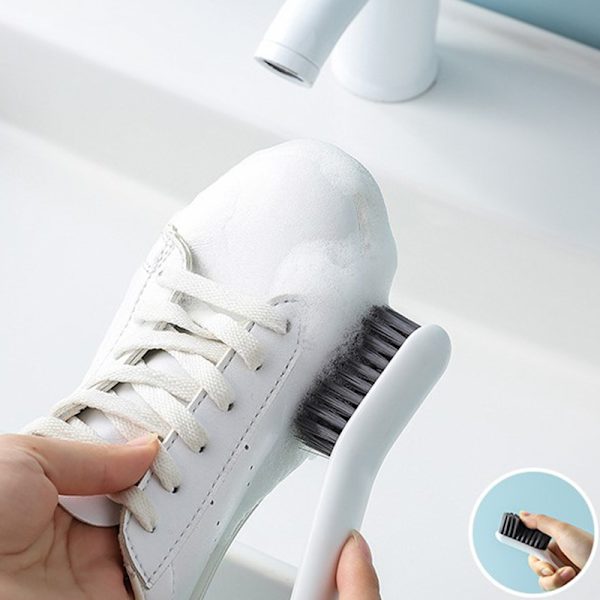 2-in-1 kotitalouksien kenkien pesuharja Soft Bristle Laundry Brush Co - korkea laatu White