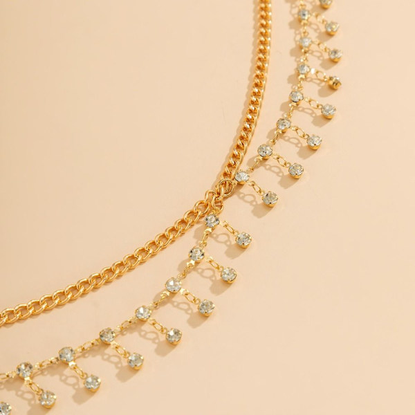 Rhinestone midjekedja Crystal Belly Body Chain SHELL - spot försäljning
