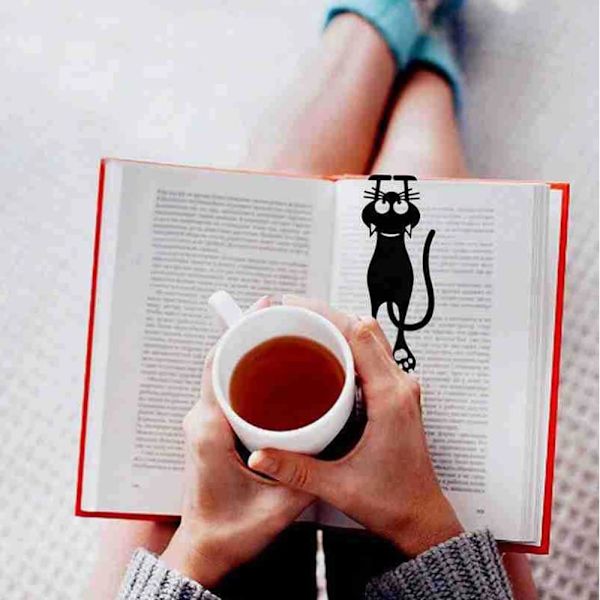 2kpl Black Cat -kirjateline kirjapapereille Creative Gift - varastossa