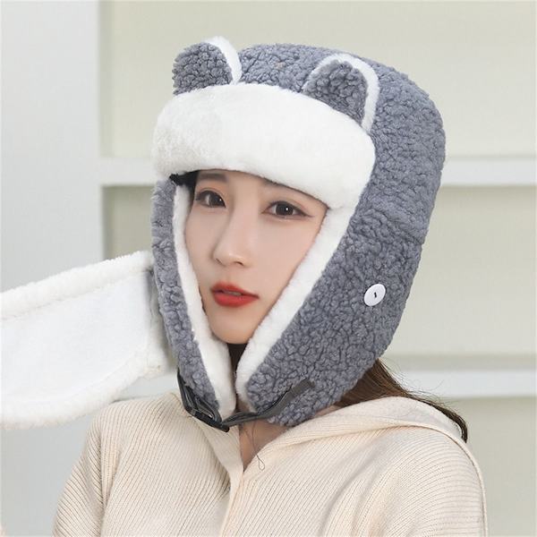 Trapper Hat Earlobe Hat WHITE - varastossa white