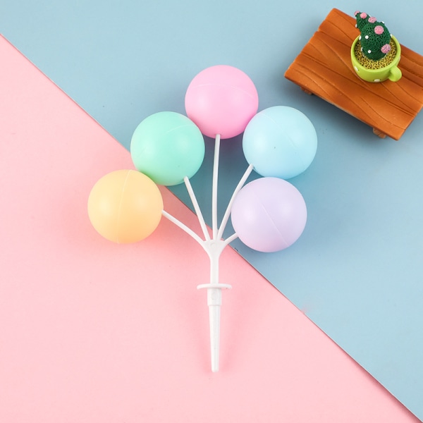 Tårtdekoration för barnens dag Macarons Kort att sätta in i en färgglad plastballongprydnad - spot försäljning