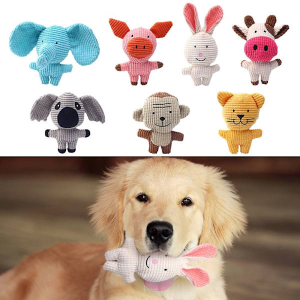 Dog Chew Toys Sounding Plyschleksak Cow - spot försäljning Cow