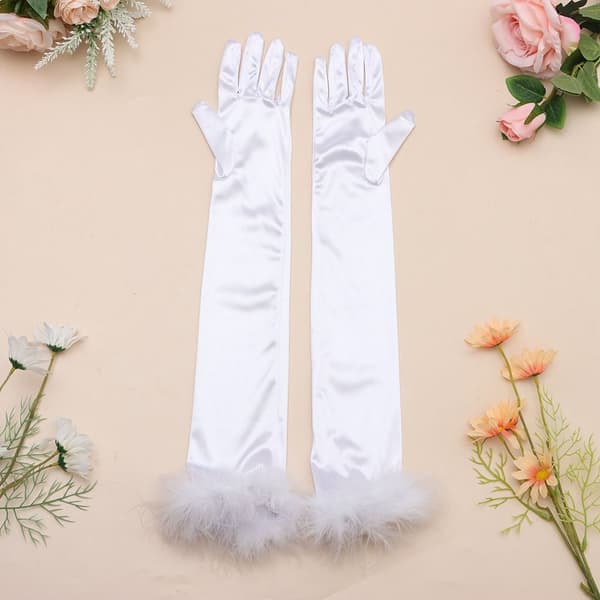 Long Opera Gloves Bridal Gloves MUSTA - varastossa