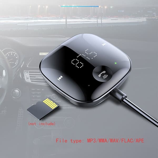 Bluetooth-sovitin Autosovitin FM Bluetooth - spot-myynti Black