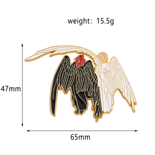 2st Ängelbrosch Ängel & Demonmärke Metallmärke - high quality