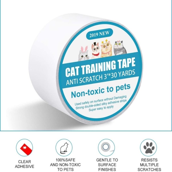 10M Cat Training Tape Scratch Guard - varastossa 10m  x 6.35cm