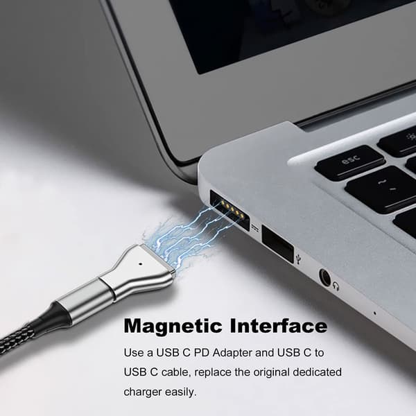 USB C Adapter Typ C till Magsafe 2 Plug Converter - stock