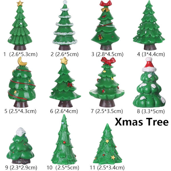 1st Julfigurer Miniatyrsnögubbe Jultomten JULTRÄD - high quality