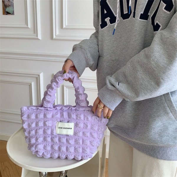 Liten tygväska Shopper Handväska GUL - on stock Yellow