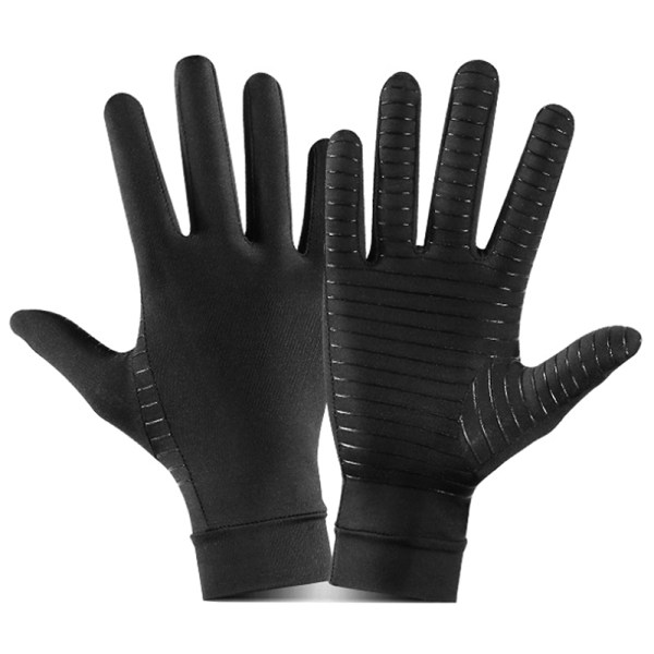 Compression Gloves Best Copper Rheumatoid Fingerless Gloves - varastossa black S