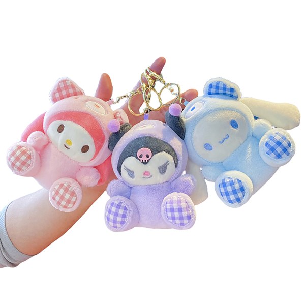 Plysch nyckelring docka för Sanrio Melody Kuromi Jade Gui Dog Backp - on stock C