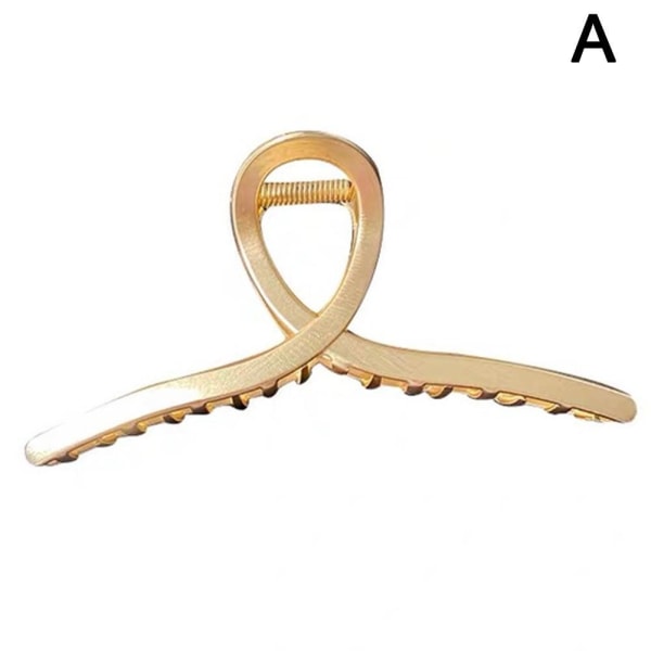 1 förpackning stora metallhårklämmor ihåliga Halkfria hårklämmor - high quality gold One-size