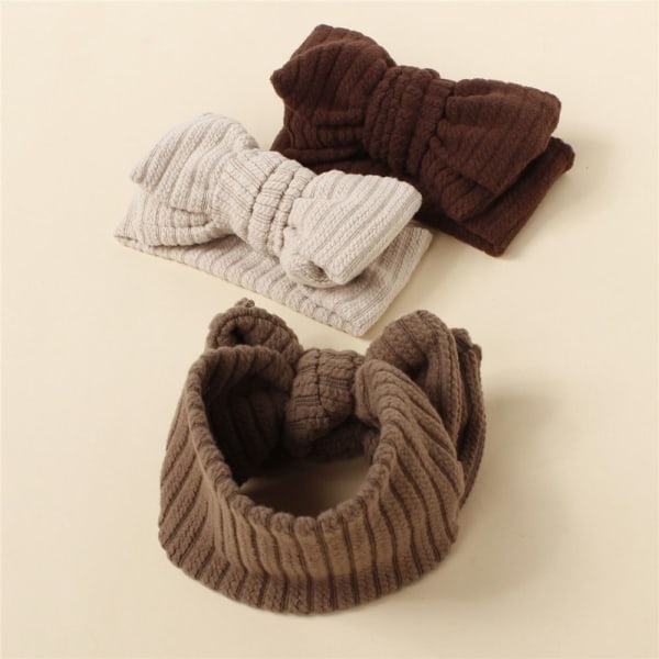 Baby Elastiska hårband för barn BEIGE - stock Beige