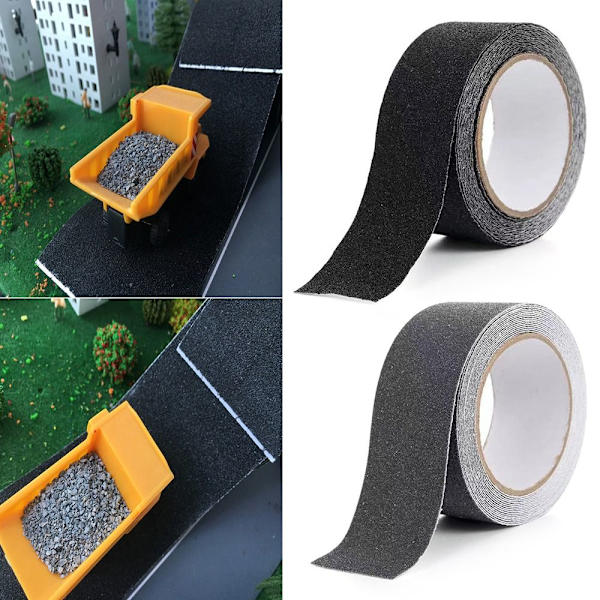 Road Sticker Simulering Highway Tejp SVART - on stock black