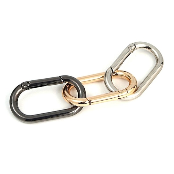 5 st fjäder ovala ringar Väska Bältesspännen GULD 31,1X20,6MM - on stock Gold 31.1x20.6mm