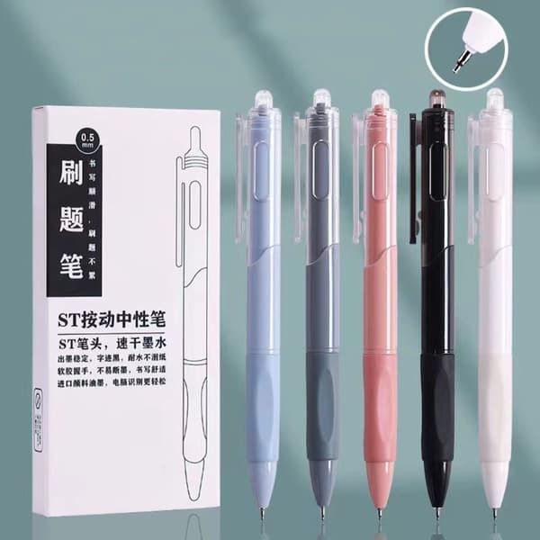 5 STK/Låda Gel Penna Kulspetspenna GRÅ - on stock Grey