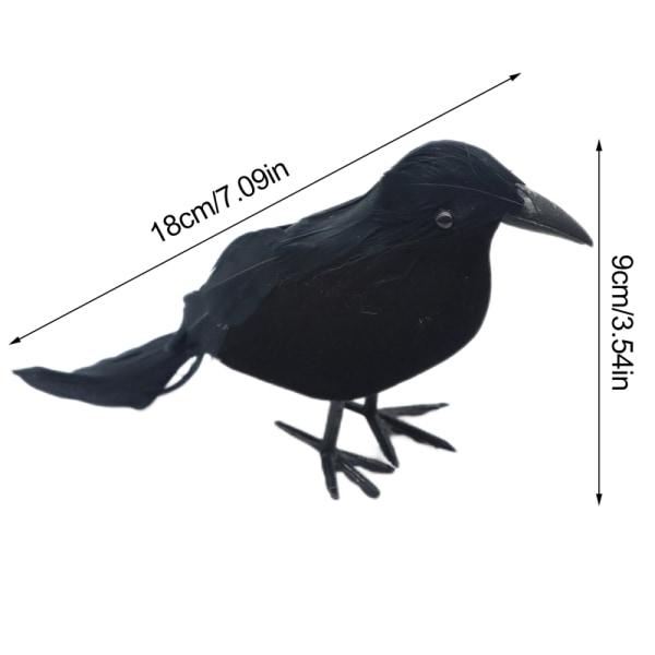 8st Halloween Black Crow Model Simulering Fake Bird Toys - spot sales