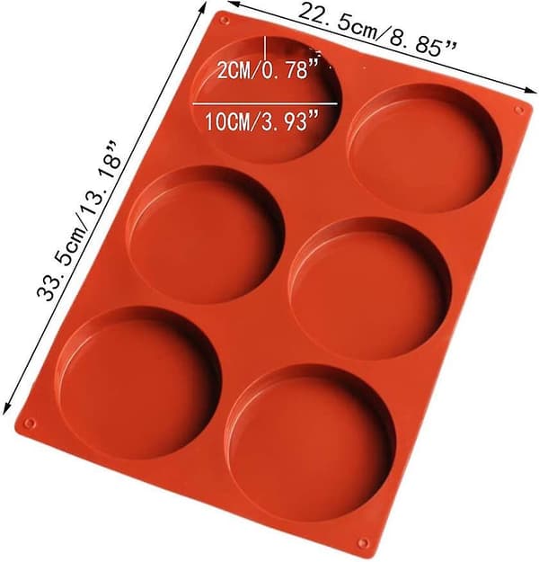 2-Pack 6-Cavity Stor form Silikon Disc Resin Coaster Form - stock