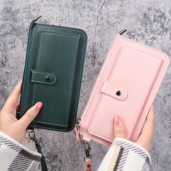 Slim Bifold Wallet Luottokorttiteline RED - korkealaatuinen Red