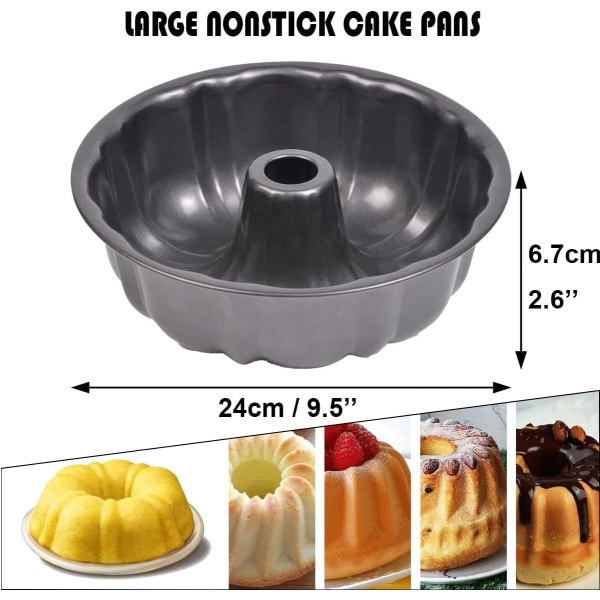 24 cm non-stick rund kakform i kolstål - spot sales