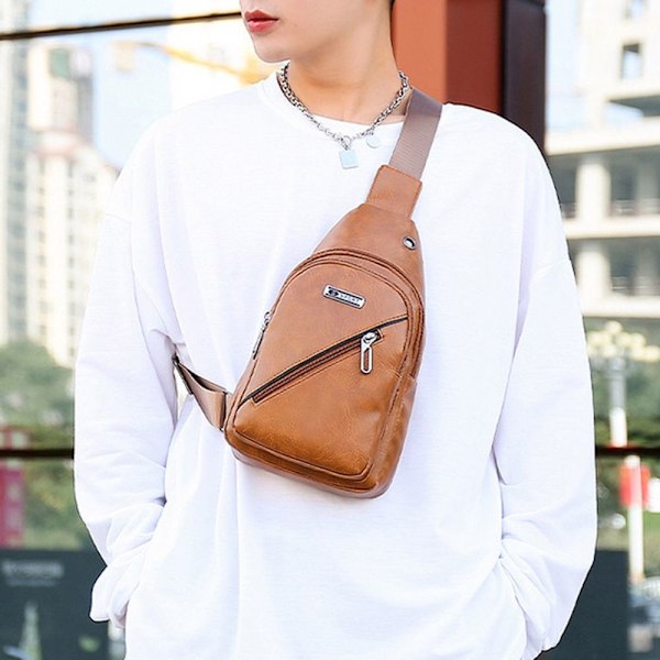 Sling Crossbody Bag Axel Ryggsäck LJUSBRUN - high quality Light Brown