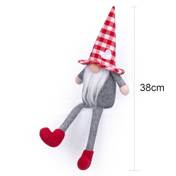 Röd Valentine Gnome fylld docka Skapa Sweet Warn Valentine-atmosfär för pojkvän Flickvän Par Present - high quality female