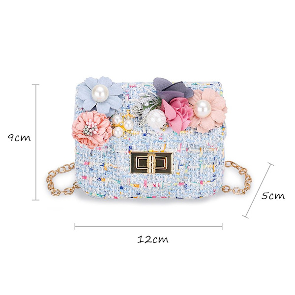 Ryggsäck Handväska VIT BLOMMOR - on stock
