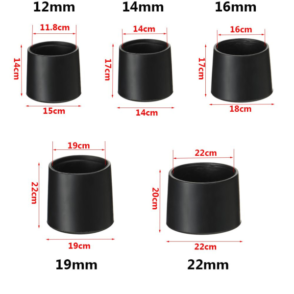 10 kpl/setti Tuolin jalkapäädyt Huonekalujalat LÄPINÄVÄT 22MM - varastossa Transparent 22mm