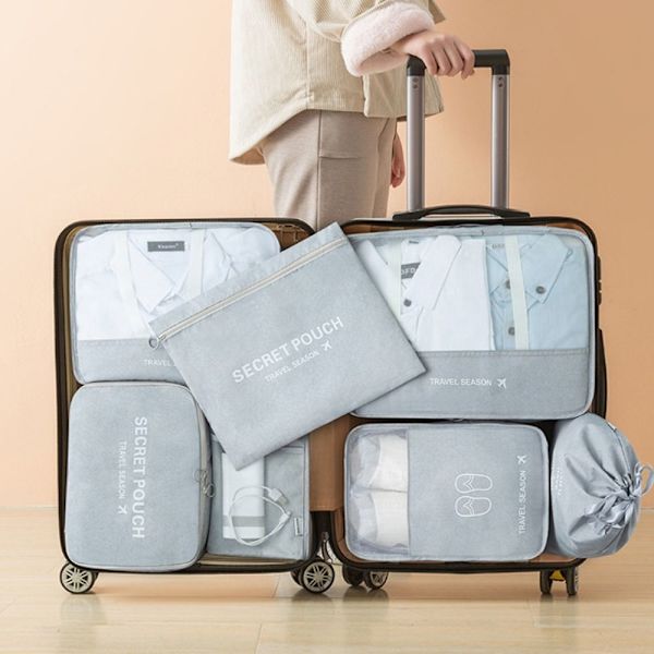 Kompressibla förpackningskuber Vattentät förvaringsväska GRÅ - high quality grey