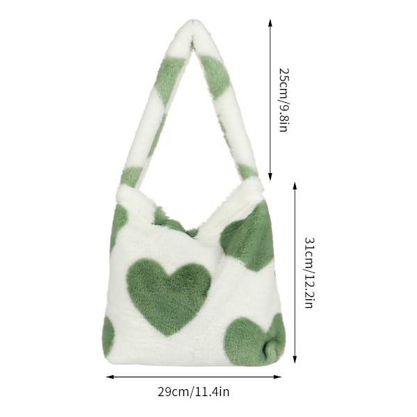 Fluffig axelväska Shoppingväska - high quality khaki